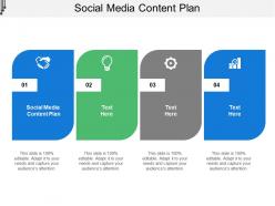 Social media content plan ppt powerpoint presentation styles visual aids cpb