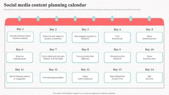 Social Media Content Planning Calendar Social Media Marketing To Increase Product Reach MKT SS V