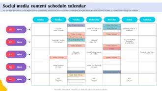 Social Media Content Schedule Calendar Brands Content Strategy Blueprint MKT SS V