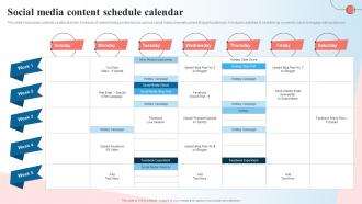 Social Media Content Schedule Calendar Creating A Content Marketing Guide MKT SS V