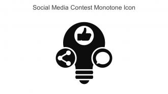 Social Media Contest Monotone Icon In Powerpoint Pptx Png And Editable Eps Format