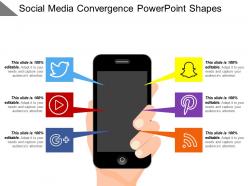 Social media convergence powerpoint shapes