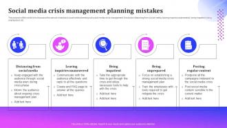 Social Media Crisis Management Planning Mistakes