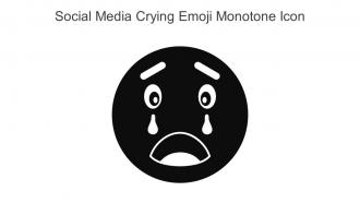 Social Media Crying Emoji Monotone Icon In Powerpoint Pptx Png And Editable Eps Format