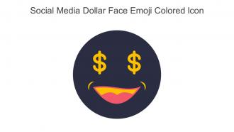 Social Media Dollar Face Emoji Colored Icon In Powerpoint Pptx Png And Editable Eps Format