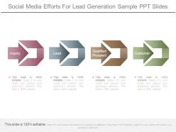 Social media efforts for lead generation sample ppt slides