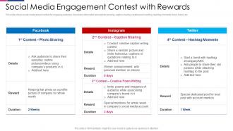 Social Media Engagement Contest With Rewards Social Media Engagement To Improve Customer Outreach