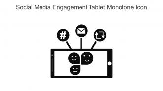 Social Media Engagement Tablet Monotone Icon In Powerpoint Pptx Png And Editable Eps Format