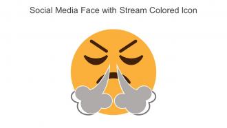 Social Media Face With Stream Colored Icon In Powerpoint Pptx Png And Editable Eps Format