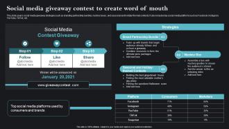 Social Media Giveaway Contest Sales Strategies To Achieve Business MKT SS
