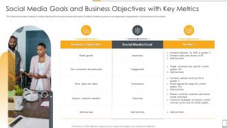 Social Media Goals And Business Objectives With Key Metrics