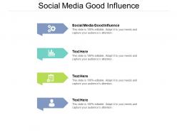 Social media good influence ppt powerpoint presentation outline tips cpb