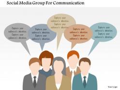 Social media group for communication flat powerpoint design
