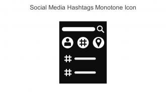 Social Media Hashtags Monotone Icon In Powerpoint Pptx Png And Editable Eps Format