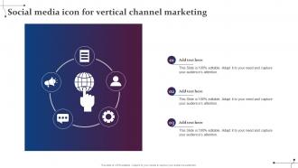 Social Media Icon For Vertical Channel Marketing