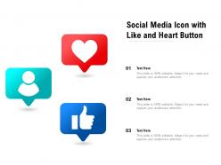 Social media icon with like and heart button