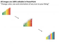 Social media icons bar graph flat powerpoint design