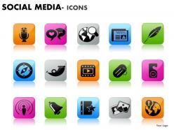Social media icons diagram 2