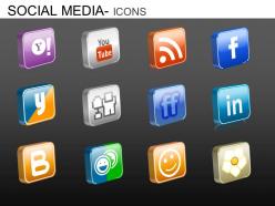 Social media icons powerpoint presentation slides db