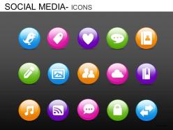 Social media icons powerpoint presentation slides db