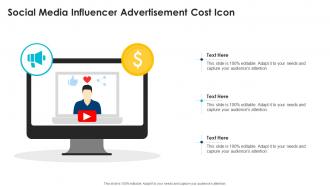 Social Media Influencer Advertisement Cost Icon