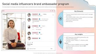 Social Media Influencers Brand Ambassador Program Influencer Guide To Strengthen Brand Image Strategy Ss