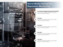 Social media intelligence reputation monitoring ppt powerpoint presentation infographic cpb