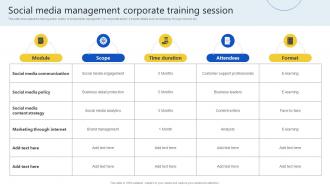 Social Media Management Corporate Training Session