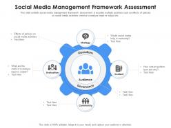 Social media management framework assessment