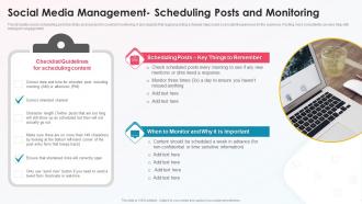 Social Media Management Scheduling Posts And Monitoring Media Platform Playbook