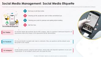 Social Media Management Social Media Etiquette Media Platform Playbook