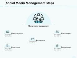 Social media management steps engage broadcast ppt powerpoint presentation slides good