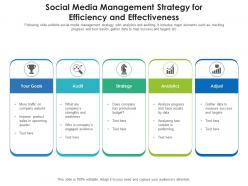Social media management strategy for efficiency and effectiveness