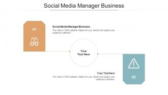 Social media manager business ppt powerpoint presentation ideas portrait cpb