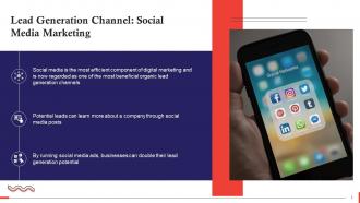 Social Media Marketing A Lead Generation Channel Training Ppt