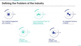 Social Media Marketing Agency Investor Funding Elevator Defining The Problem Of The Industry
