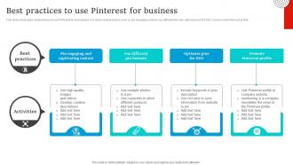 Social Media Marketing Best Practices To Use Pinterest For Business Strategy SS V