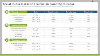 Social Media Marketing Campaign Planning Calendar Marketing Plan To Launch New Service
