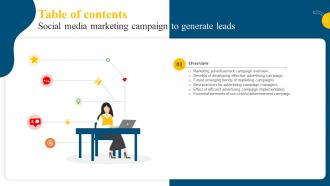 Social Media Marketing Campaign To Generate Leads Table Of Contents MKT SS V