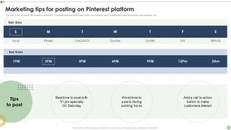 Social Media Marketing Campaign To Improve Brand Marketing Tips For Posting On Pinterest Platform