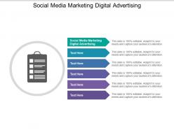 Social media marketing digital advertising ppt powerpoint presentation summary graphics tutorials cpb