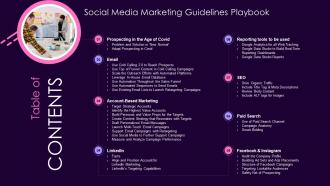 Social Media Marketing Guidelines Playbook Prospecting