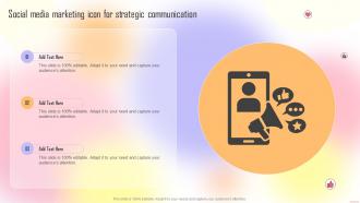 Social Media Marketing Icon For Strategic Communication