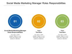 Social media marketing manager roles responsibilities ppt powerpoint presentation pictures gallery cpb