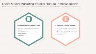 Social Media Marketing Parallel Plans To Increase Reach
