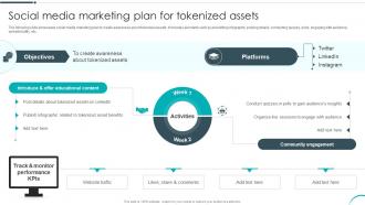 Social Media Marketing Plan For Tokenized Assets Revolutionizing Investments With Asset BCT SS