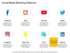 Social media marketing platforms ppt powerpoint presentation professional show