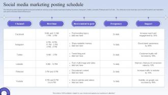 Social Media Marketing Posting Schedule