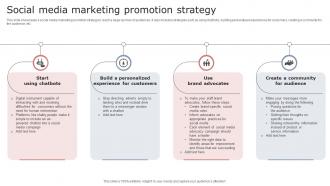Social Media Marketing Promotion Strategy