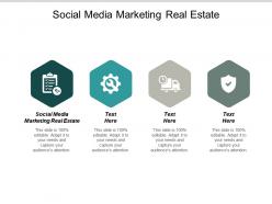 Social media marketing real estate ppt powerpoint presentation outline maker cpb